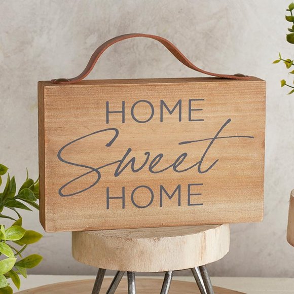 Other - **LIKE NEW** Home Sweet Home Shelf Sitter Block Plaque Sign - Home Decor